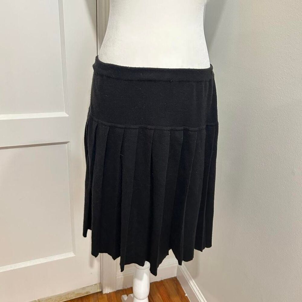 Evan Picone Women's Pleated Knee Length Wool Blend Skirt
